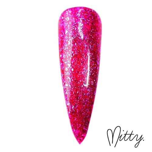 Gel Polish - Platinum Glitter - Pop Pink